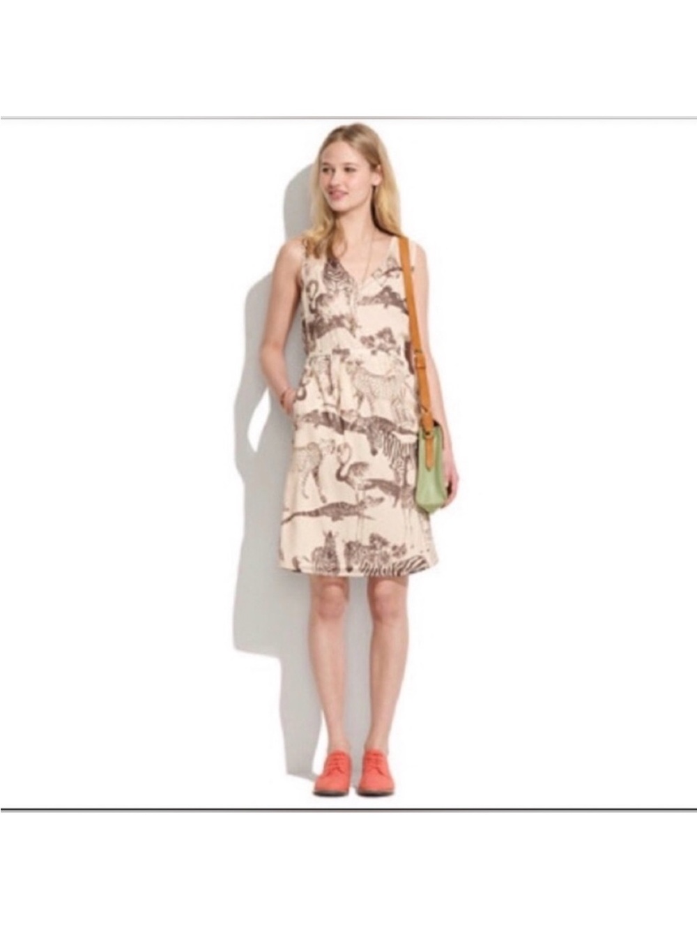 NWT Madewell Silk Safari Sketch Dress - Picture 2 of 4